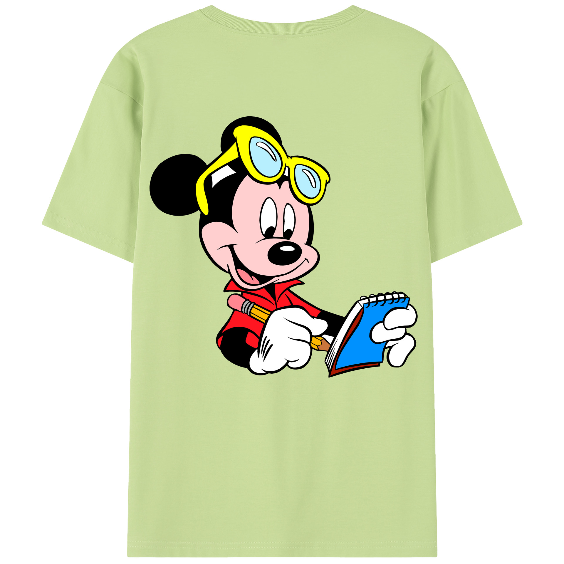 （画像用） ミッキーマウス Mickey Mouse 綿100％半袖Tシャツ（背面プリント）